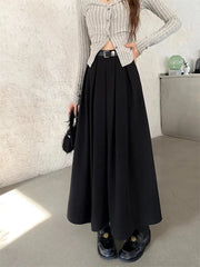 Dark Academia Midi Skirt