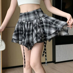 Goth Asymmetric Skort